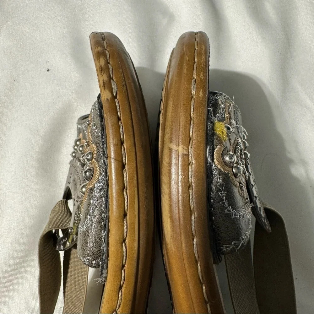 Rieker Metallic Silver Sandals Ankle Trap size 5 1/2 - Picture 6 of 13